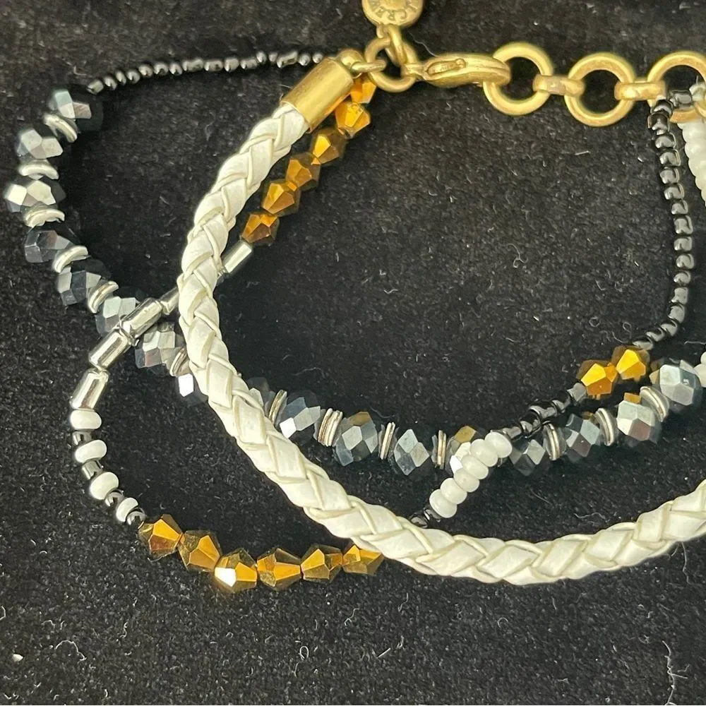 J. Crew Gold and Silver Multi-Strand Bracelet Gently Loved